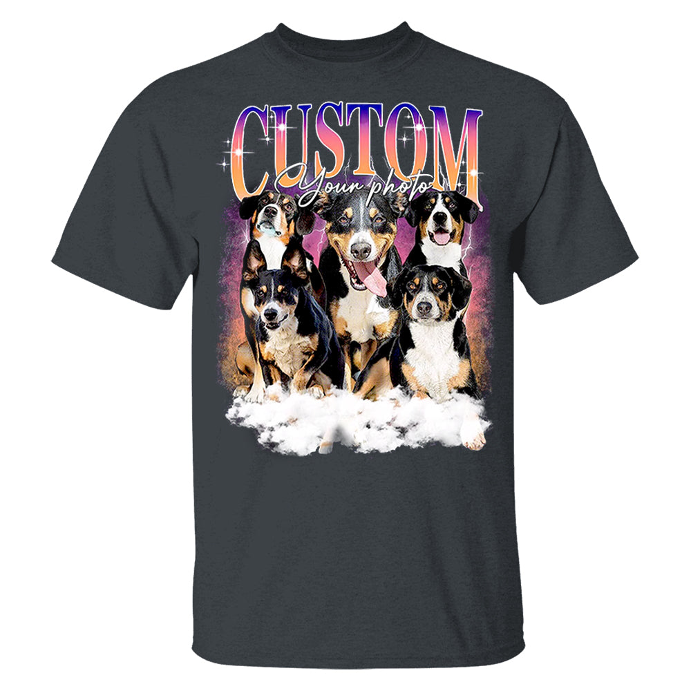Custom Dog Vintage Washed Shirt Custom Dog Bootleg Rap Tee
