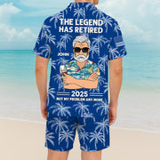 The Legend Has Retired, Not My Problem Any More Palm Tree Hawaiian Shirt Do98