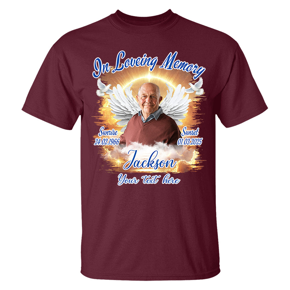 In Loving Memory - Personalized Photo Memorial Shirt Tu24
