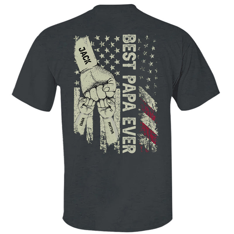 Best Dad Ever Flag, Father's Day Gift For Dad, Personalized Shirt T1807 Pt99