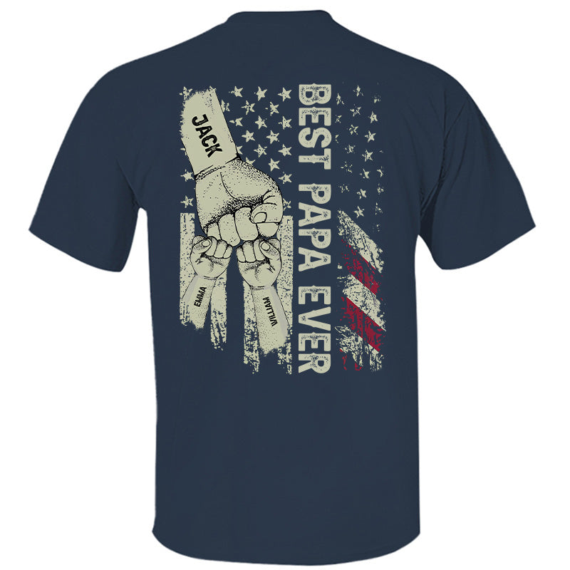 Best Dad Ever Flag, Father's Day Gift For Dad, Personalized Shirt T1807 Pt99