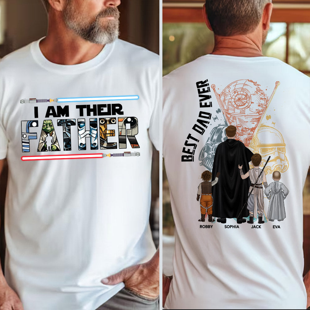 I Am Their Father - Personalized Shirt For Dad Grandpa Custom Clipart NA04 PT99
