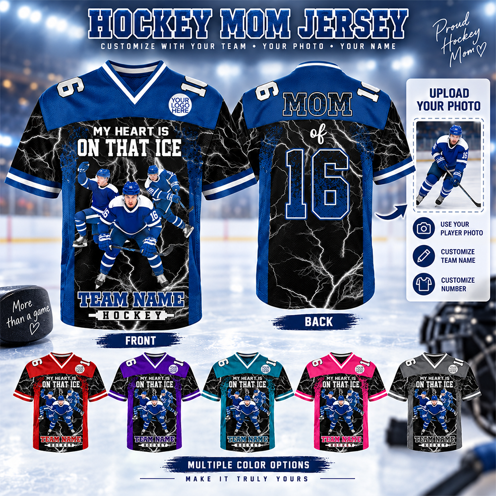 Custom My Heart Is On That Field Hockey Shirt, Gift For Hockey Lovers L0411