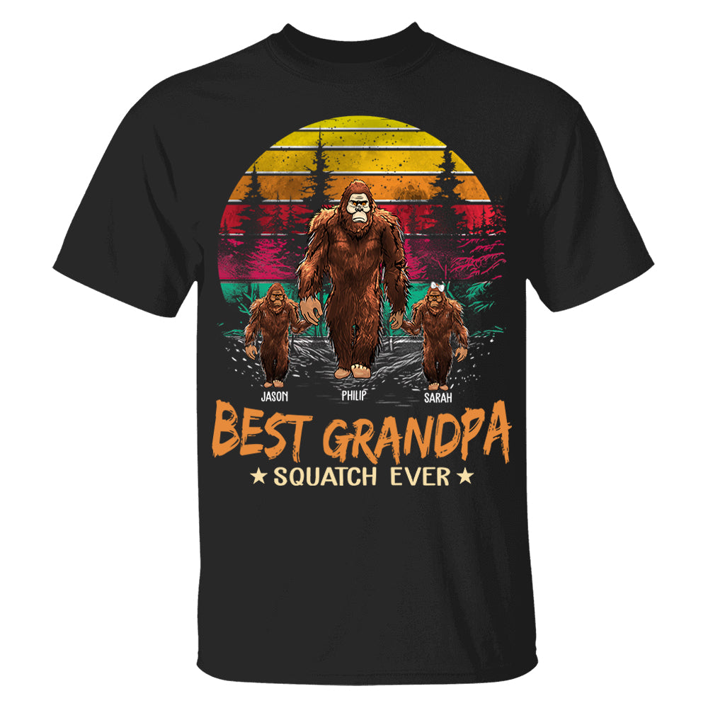 Best PaPa Squatch Ever Bigfoot - Personalized Vintage Shirt T1807 Li29