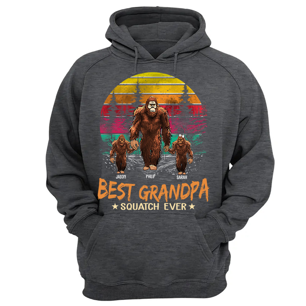 Best PaPa Squatch Ever Bigfoot - Personalized Vintage Shirt T1807 Li29
