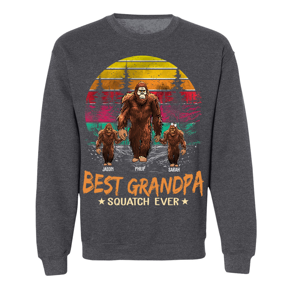 Best PaPa Squatch Ever Bigfoot - Personalized Vintage Shirt T1807 Li29