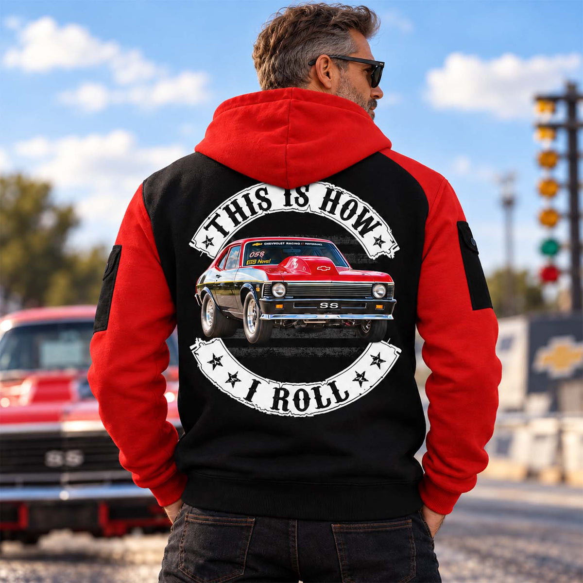 This Is How I Roll - Custom Photo Classic Car Half Zipper Hoodie - Gift for Dad, Grandpa & Car Lovers A2110 Pt99 TL06