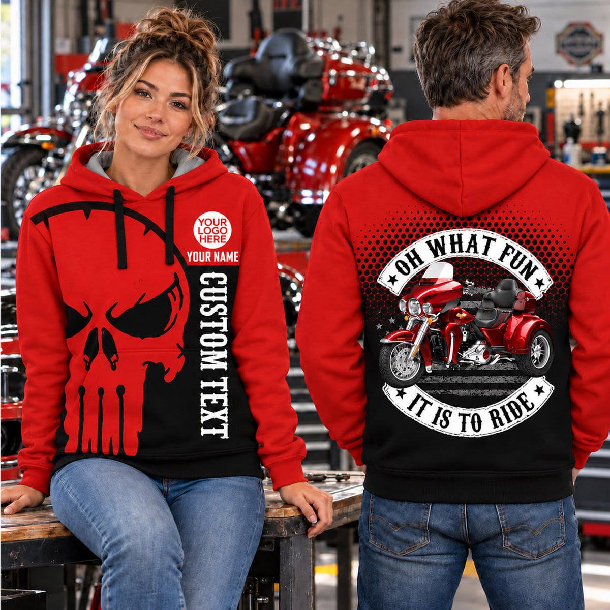Oh What Fun It Is To Ride- Personalized Photo Motorcycle All Over Print Shirts - Gift For Bikers A2110 Nh00 TL06