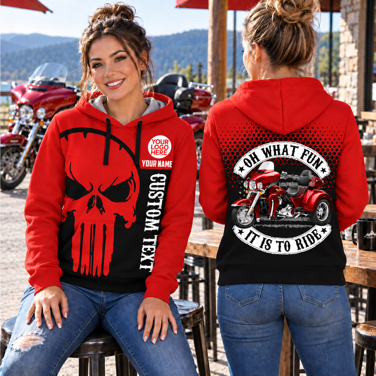 Oh What Fun It Is To Ride- Personalized Photo Motorcycle All Over Print Shirts - Gift For Bikers A2110 Nh00 TL06