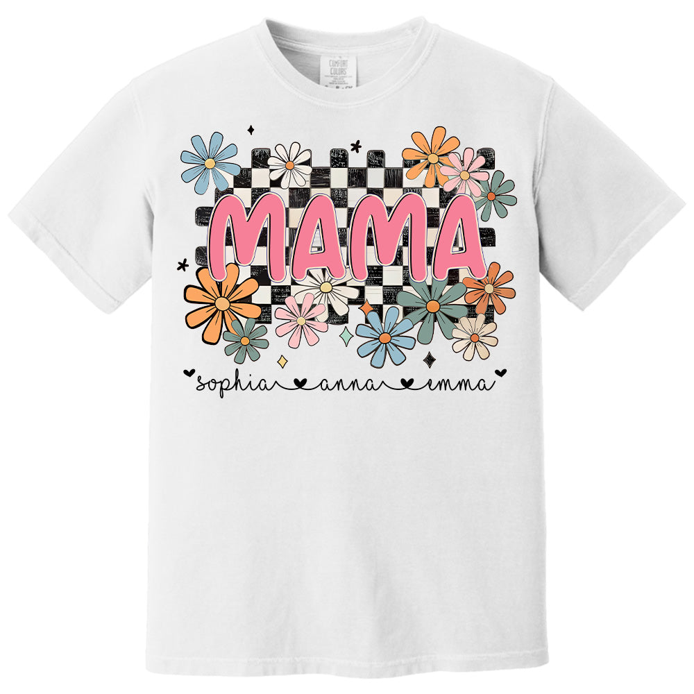 Flower Grandma Shirt - Custom Grandma Shirt Mother's Day NA04 Pt99