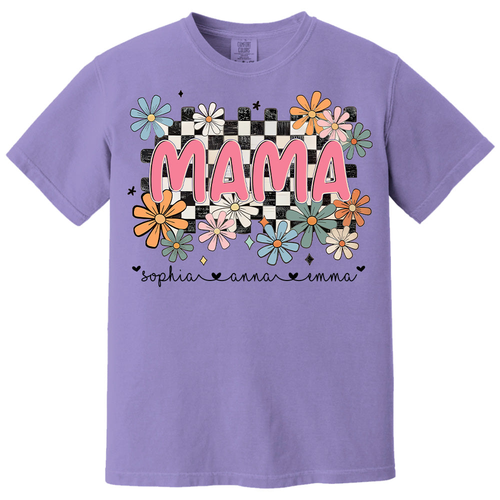 Flower Grandma Shirt - Custom Grandma Shirt Mother's Day NA04 Pt99