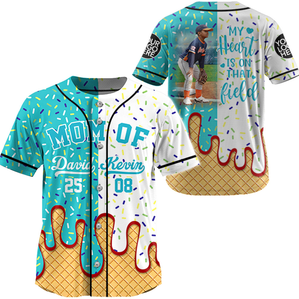 I'll Be Your Biggest Fan, Drippy Love Jersey, Custom Double Panel Baseball Jersey, Gift For Baseball Lover A2110 Pt99