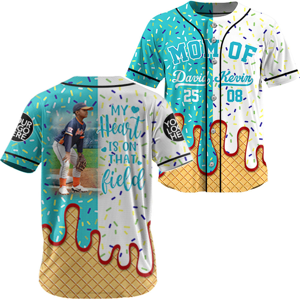 I'll Be Your Biggest Fan, Drippy Love Jersey, Custom Double Panel Baseball Jersey, Gift For Baseball Lover A2110 Pt99