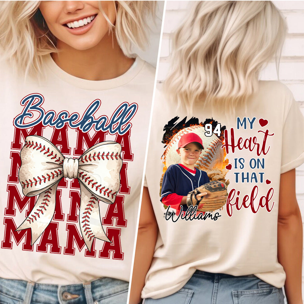 Baseball Mama Shirt, Personalized Baseball Shirt, Gift For Baseball Lover Tu24