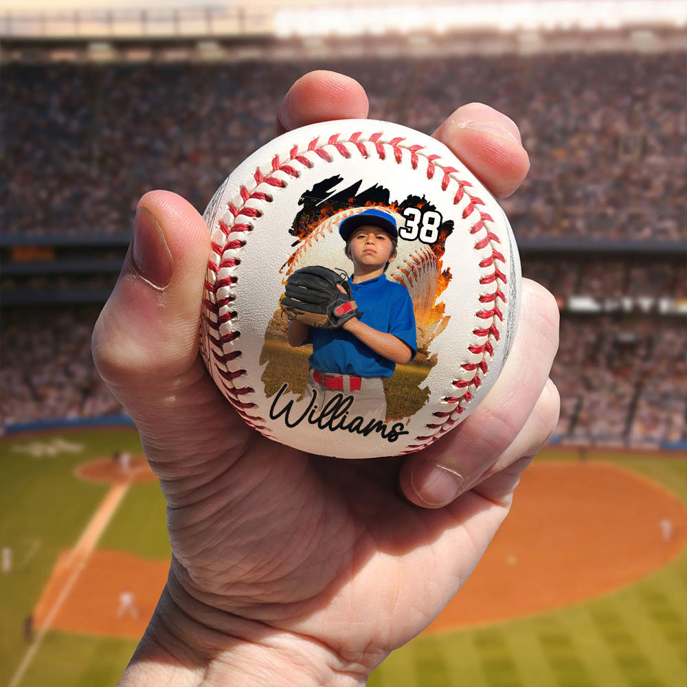 To My GrandSon You Will Never Lose Baseball Ball, Personalized Engraved Baseball, Gift For Mom Tu24
