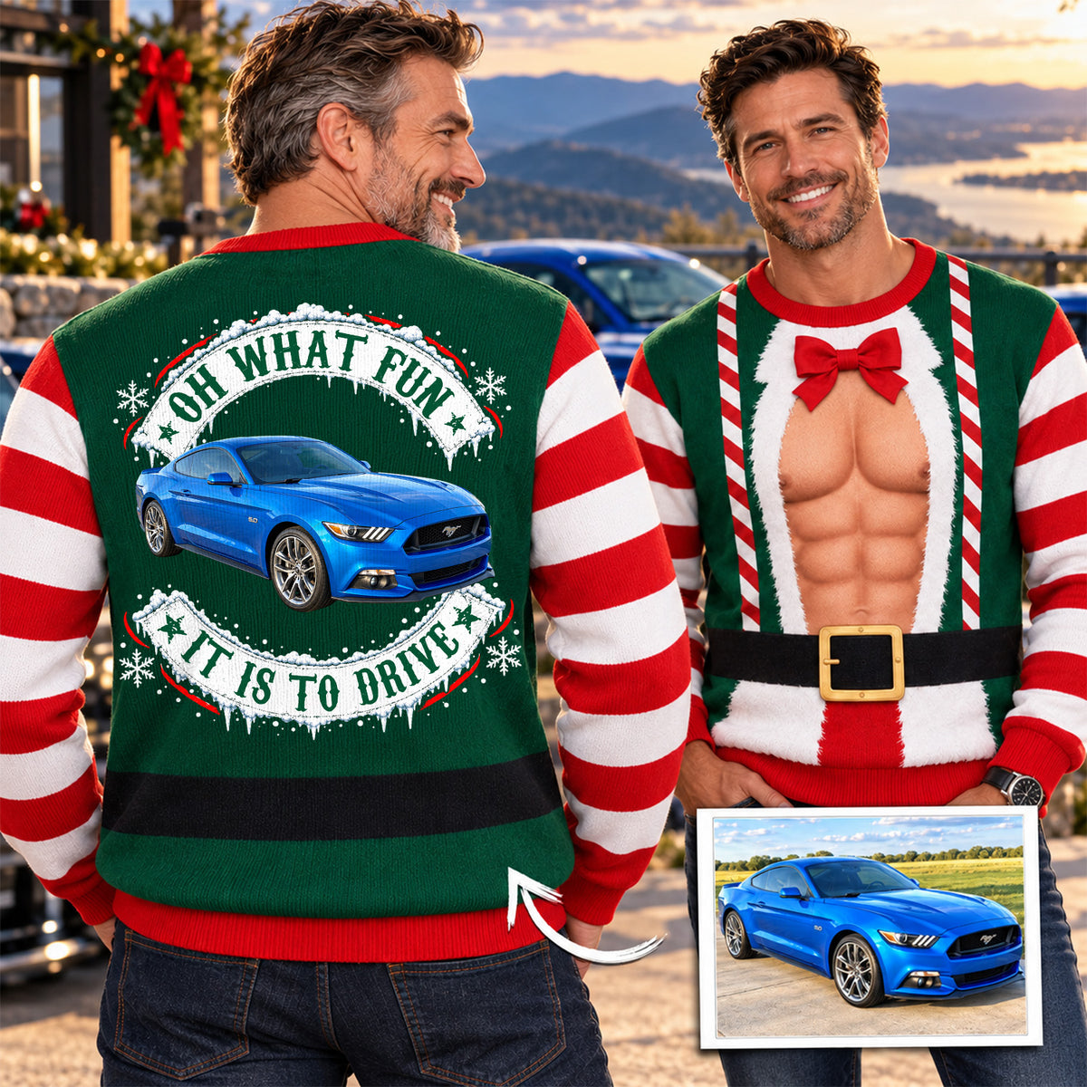 Oh What Fun It Is To Drive - Custom Photo Car All Over Print Shirts - Matching Couple 3D Shirts - Gift For Car Lover A2110 TL06