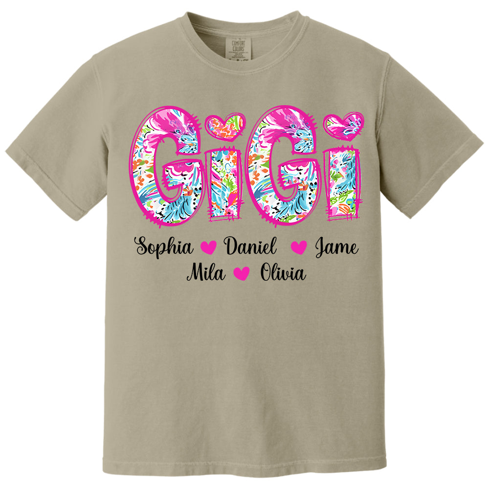 Personalized Grandma Shirt, Custom Nickname and Kid, Gift For Mother's Day T1807