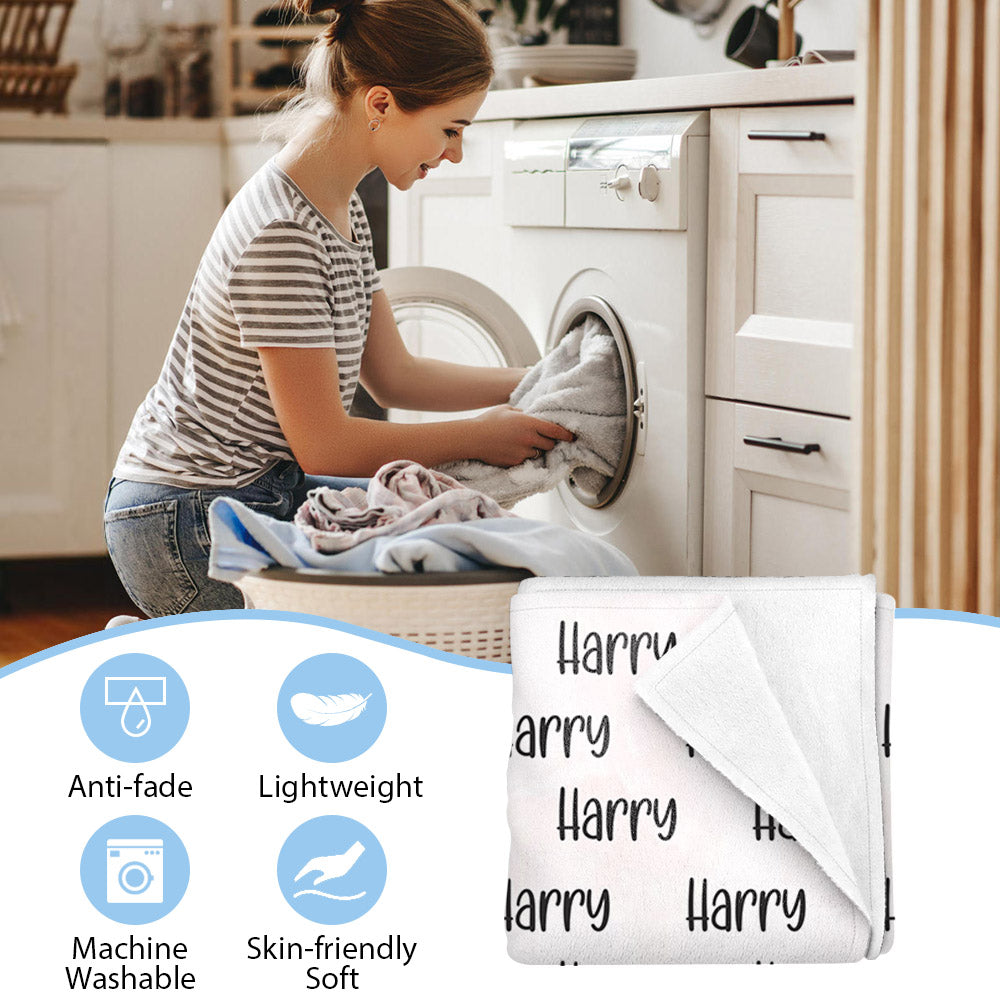 Personalized Name Fleece Blanket For Gift Personalized Blankets With Name