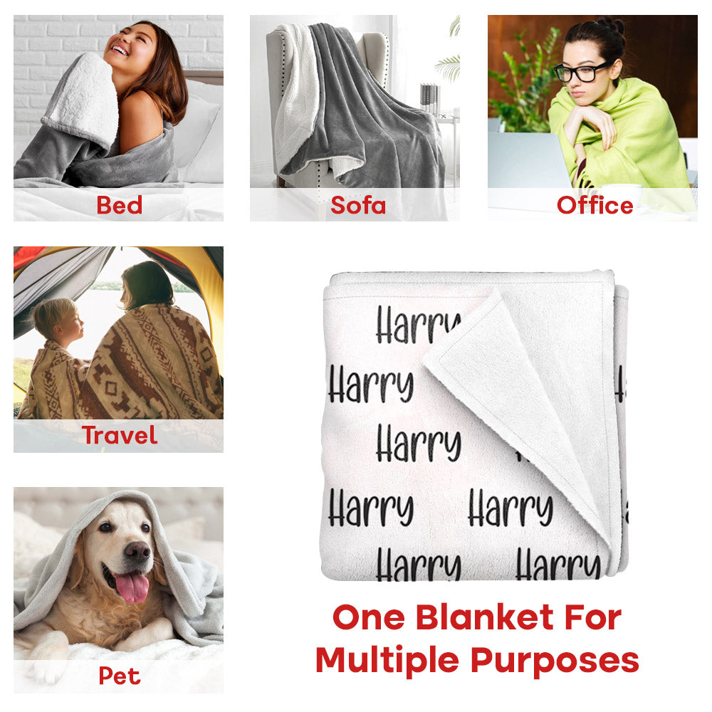 Personalized Name Fleece Blanket For Gift Personalized Blankets With Name