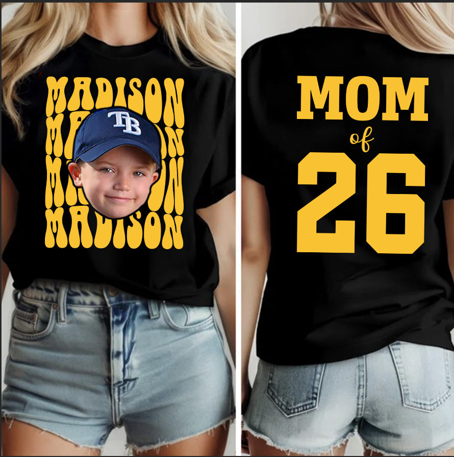Custom Photo Baseball Game Day, Personalized Baseball Mom Shirt, Gift For Baseball Lover A2110 Pt99