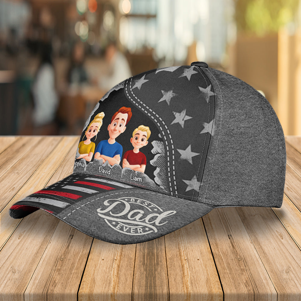 Best Dad Ever, Personalized Classic Cap, Gift For Father's Day T1807 Hv01