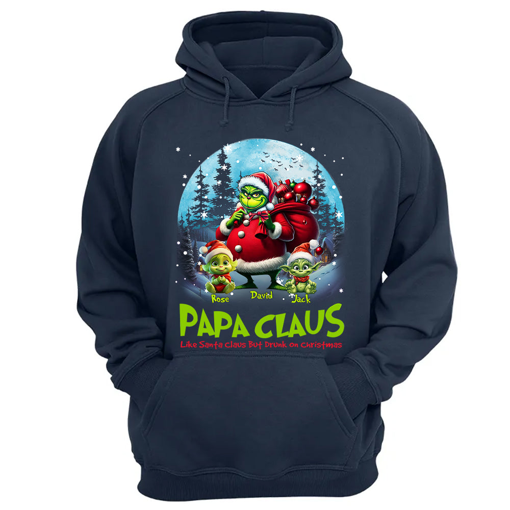 Papa Clause Like Santa Claus But Drunk On Christmas Personalized Shirt For Grandpa Nh00