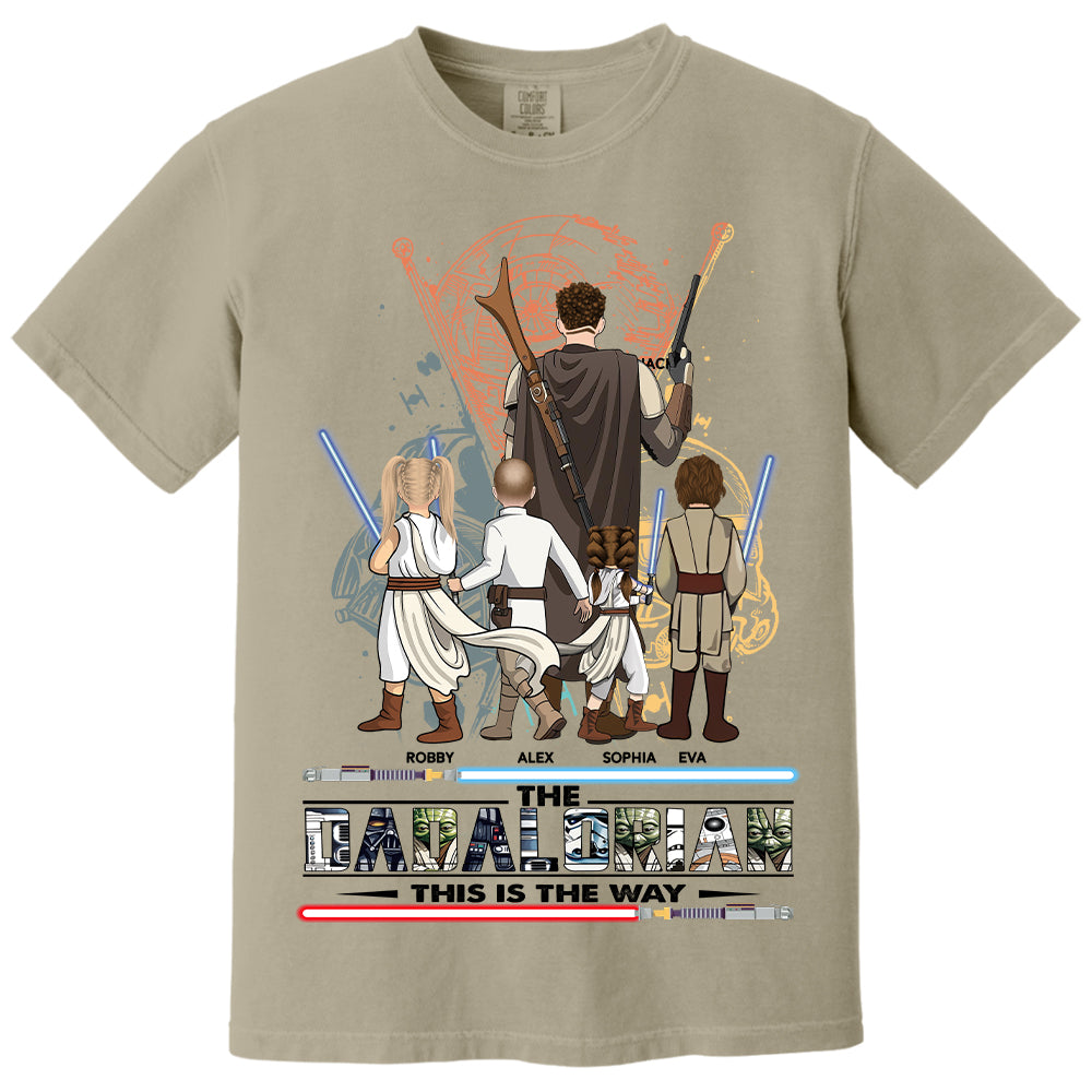 Best Dad Ever - The Dadalorian Personalized Shirt Gift For Dad - Custom Father's Day Gift 2025 New Nh00
