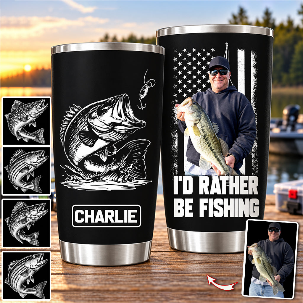 Custom Tumbler For Bass Fisherman, Fishing Gifts For Men, Dad, Grandpa, Fishing Lovers L0411 NV01 TL06