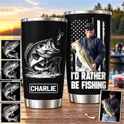 Custom Tumbler For Bass Fisherman, Fishing Gifts For Men, Dad, Grandpa, Fishing Lovers L0411 NV01 TL06