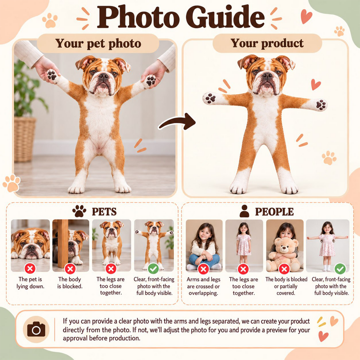 Personalized Bulldog Photo Pet Squishy Toy Poseable Plush Doll, Funny Gift For Dog Mom, Dad, Pet Lover T1807 T24 TL06