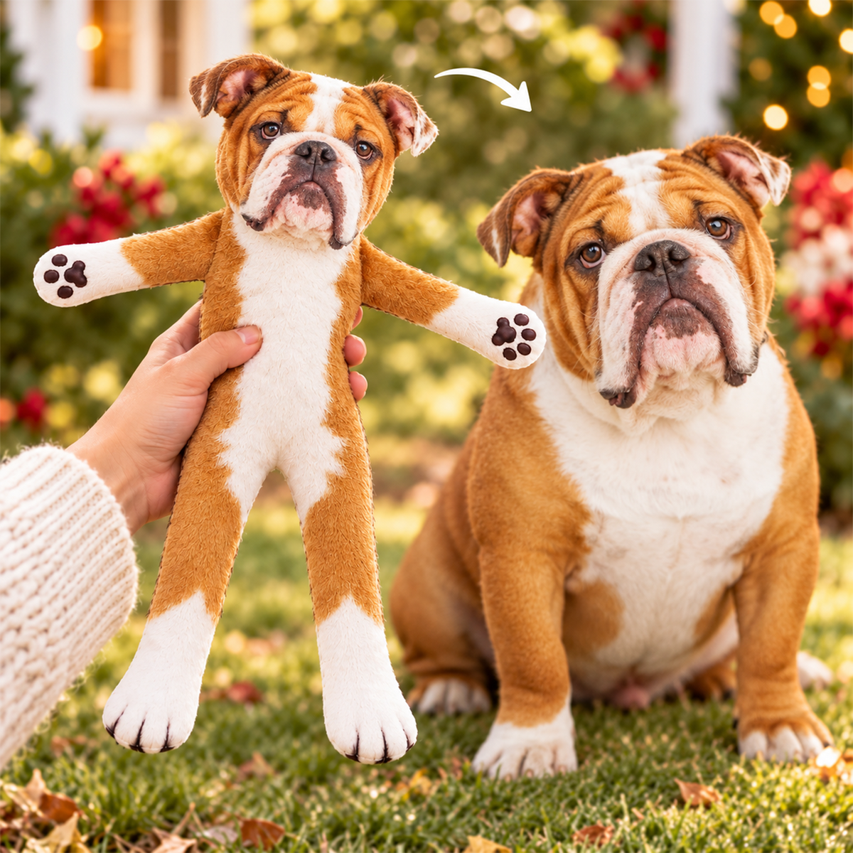 Personalized Bulldog Photo Pet Squishy Toy Poseable Plush Doll, Funny Gift For Dog Mom, Dad, Pet Lover T1807 T24 TL06