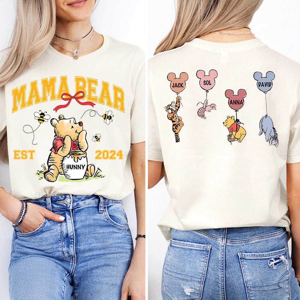 Mama Bear - New Mom Shirt - Mother's Day - Custom Nickname and Kid T1807 Tu20