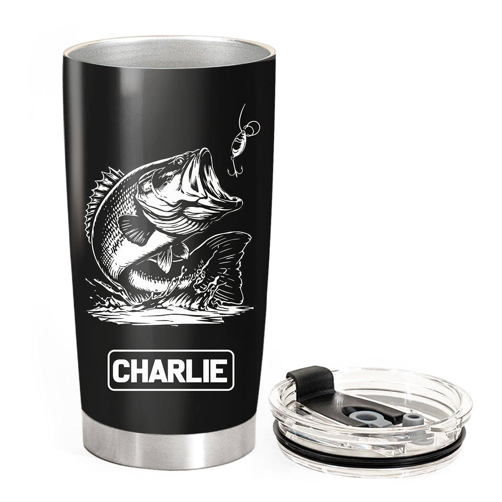 Custom Tumbler For Bass Fisherman, Fishing Gifts For Men, Dad, Grandpa, Fishing Lovers L0411 NV01 TL06