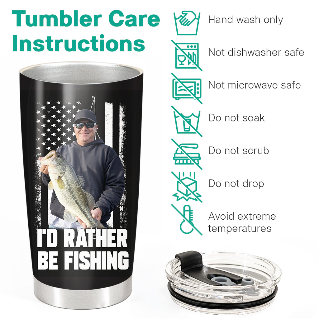 Custom Tumbler For Bass Fisherman, Fishing Gifts For Men, Dad, Grandpa, Fishing Lovers L0411 NV01 TL06