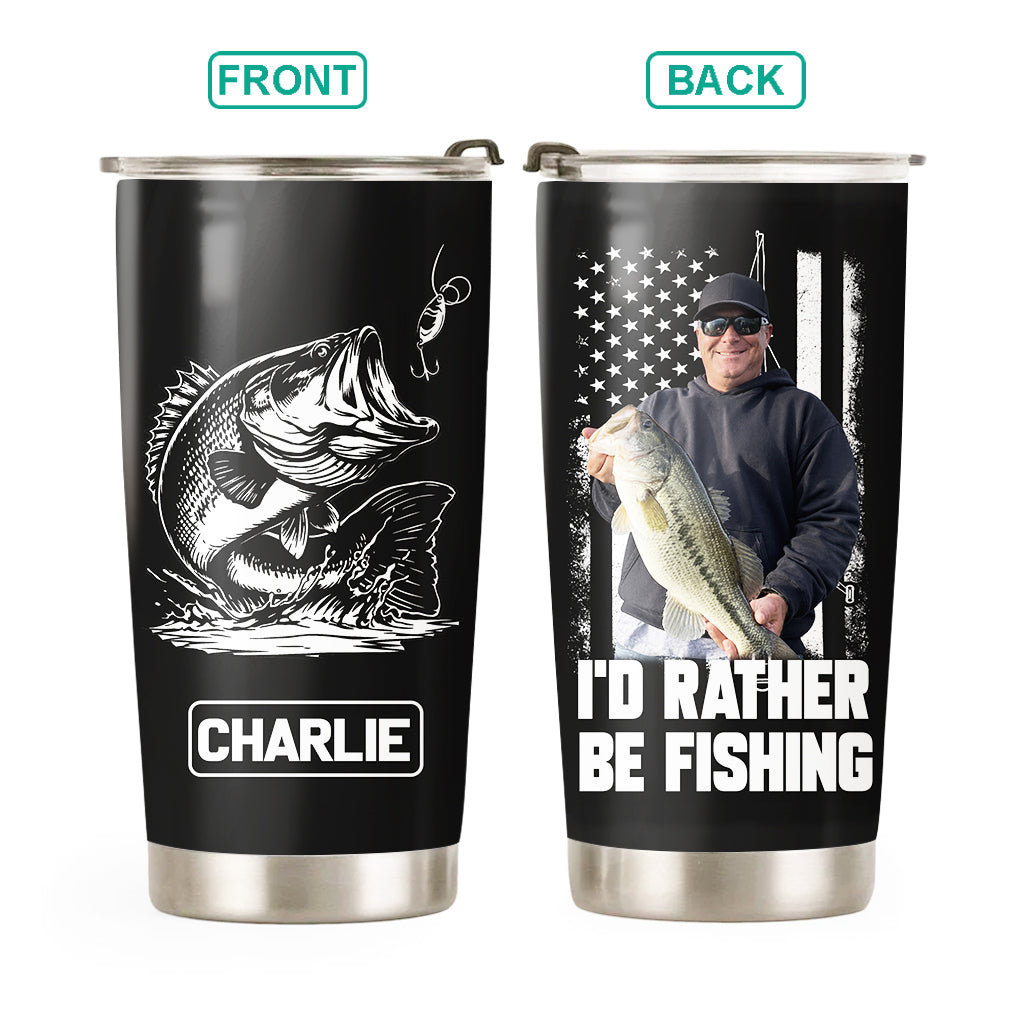 Custom Tumbler For Bass Fisherman, Fishing Gifts For Men, Dad, Grandpa, Fishing Lovers L0411 NV01 TL06