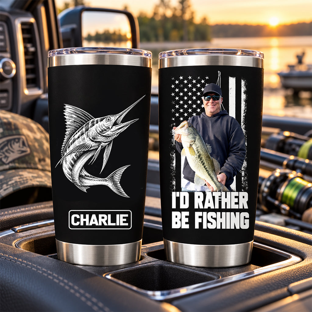 Custom Tumbler For Bass Fisherman, Fishing Gifts For Men, Dad, Grandpa, Fishing Lovers L0411 NV01 TL06