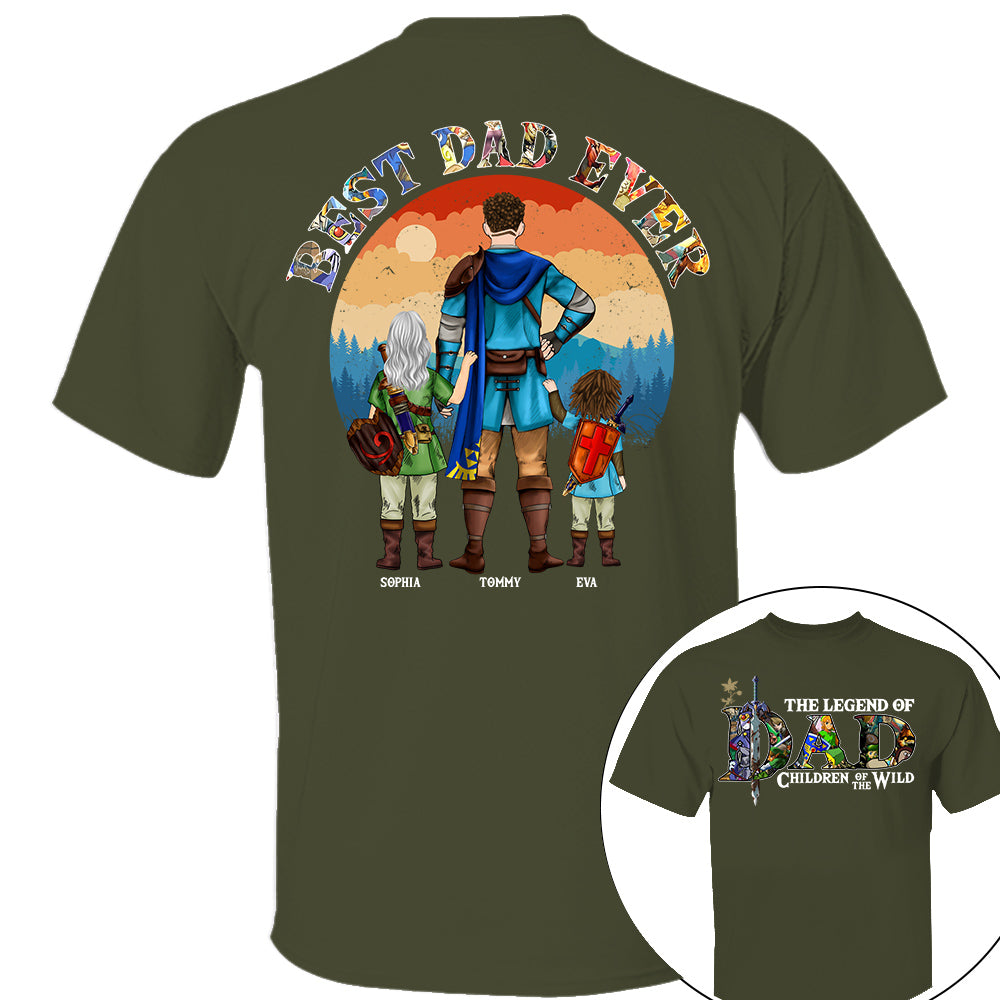The Legend Of Dad Children Of The Wild, Best Dad Ever, Personalized Shirt, Gift For Father's Day T1807 Nh00