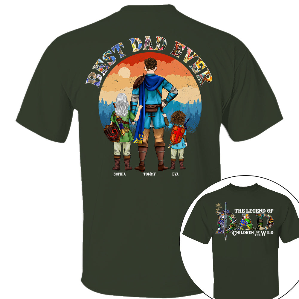 The Legend Of Dad Children Of The Wild, Best Dad Ever, Personalized Shirt, Gift For Father's Day T1807 Nh00