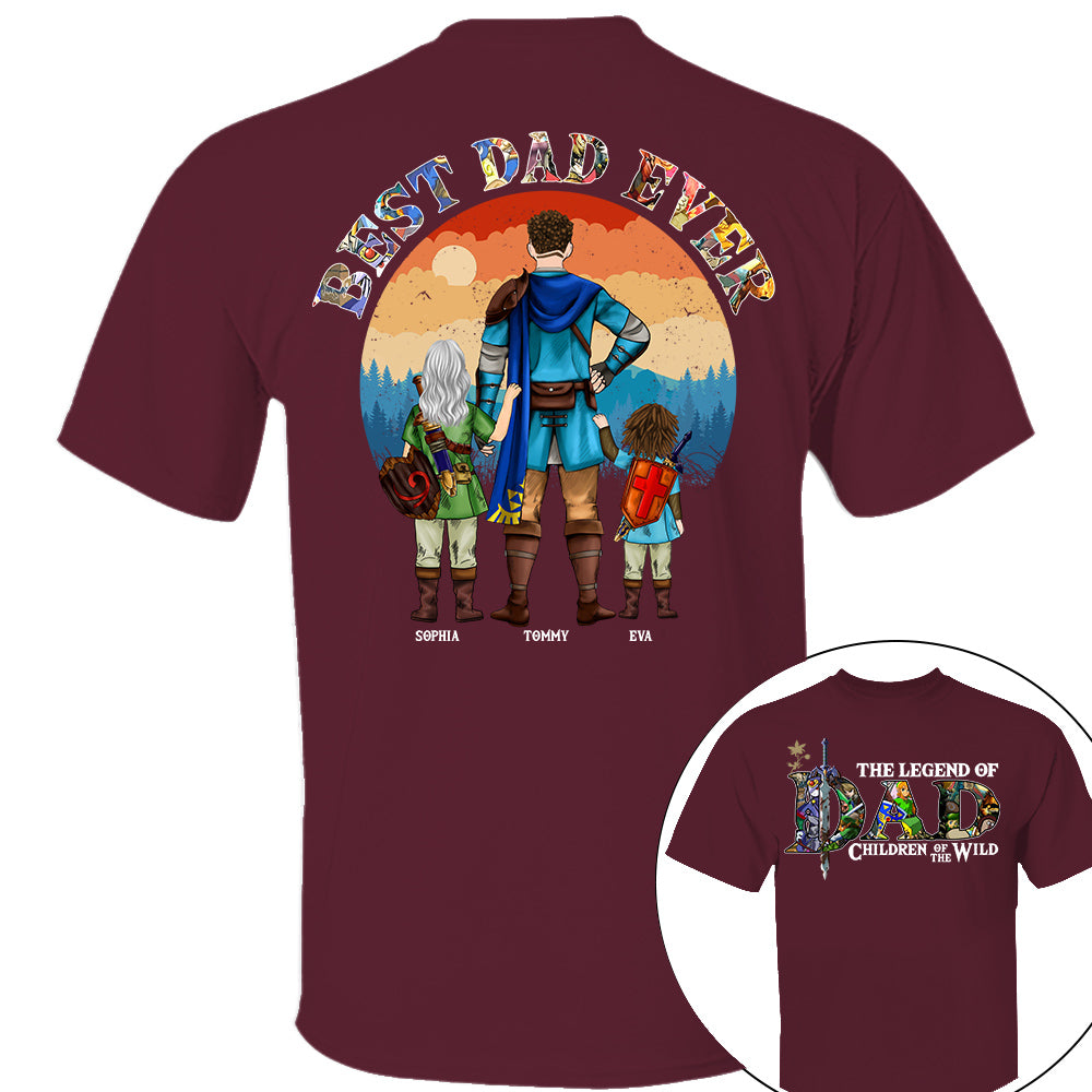 The Legend Of Dad Children Of The Wild, Best Dad Ever, Personalized Shirt, Gift For Father's Day T1807 Nh00