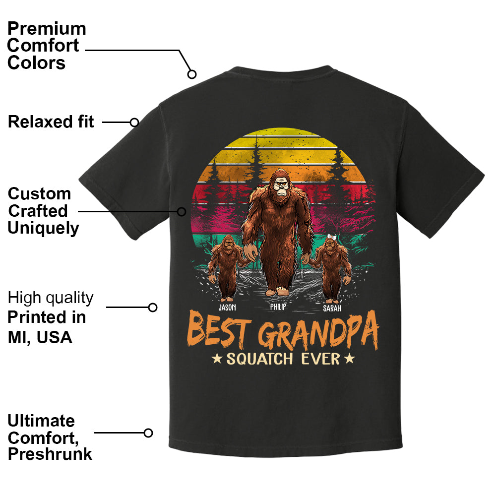 Best PaPa Squatch Ever Bigfoot - Personalized Vintage Shirt T1807 Li29