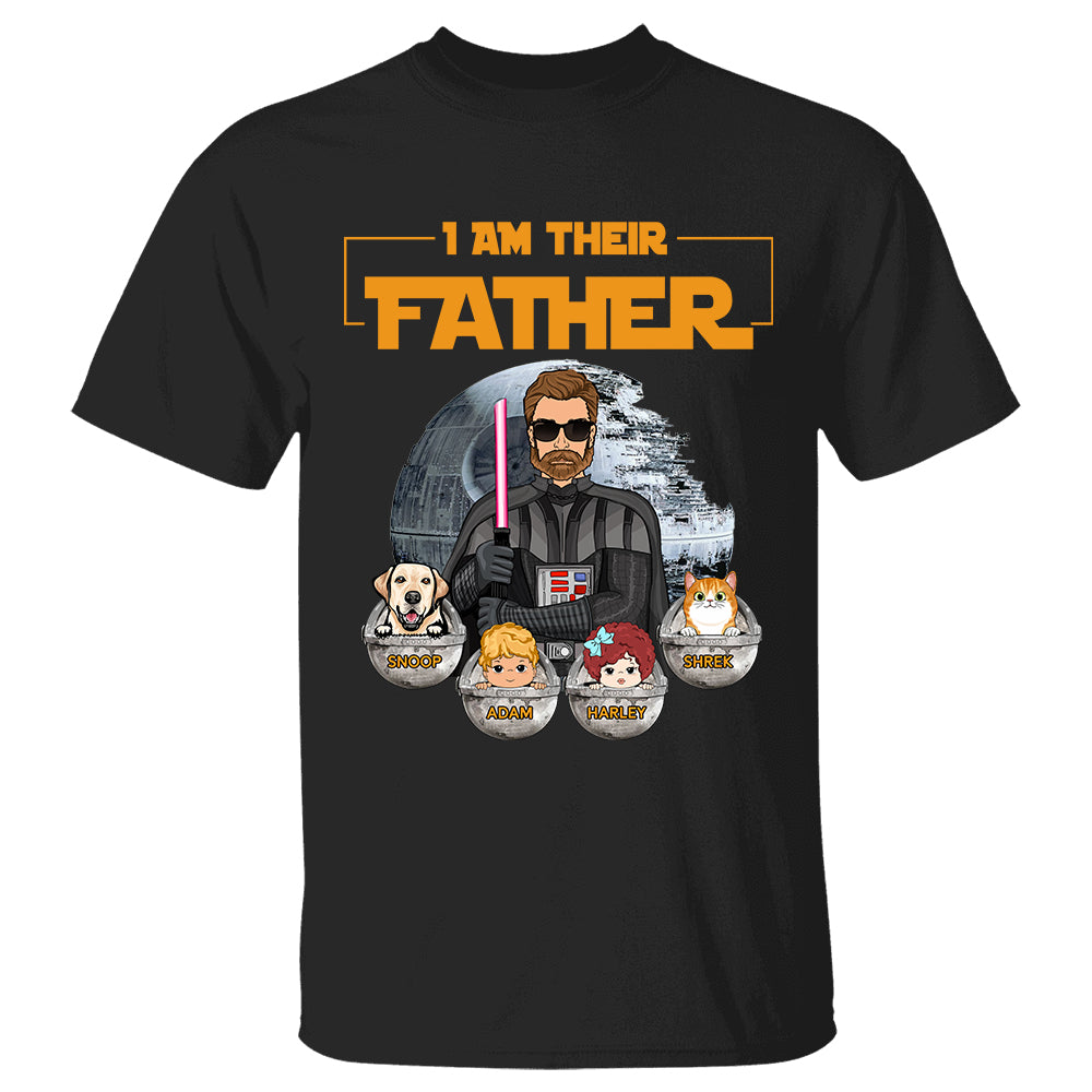 I Am Their Father - Custom Shirt With Kids Dog Cat Gift For Dad