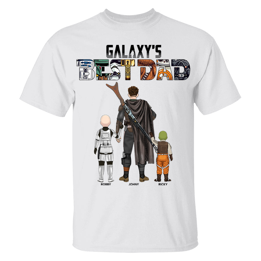 Galaxy's Best Dad, Personalized Shirt For Dad T1807 Hv01