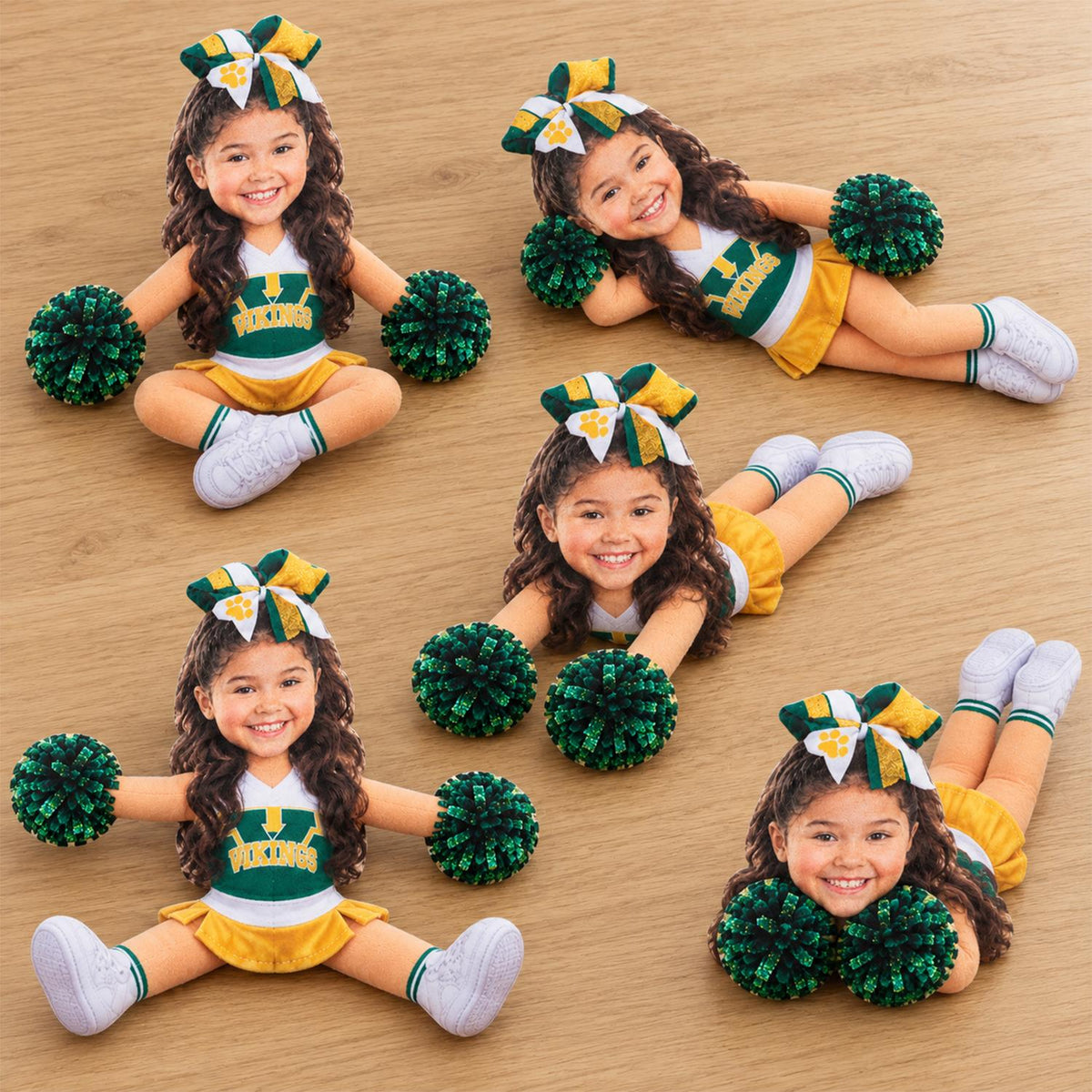 Custom Photo Cheerleading Squishy Toy Plush Doll, Cheerleader Gift, Cheer Competition L0411 Hv01 NT01