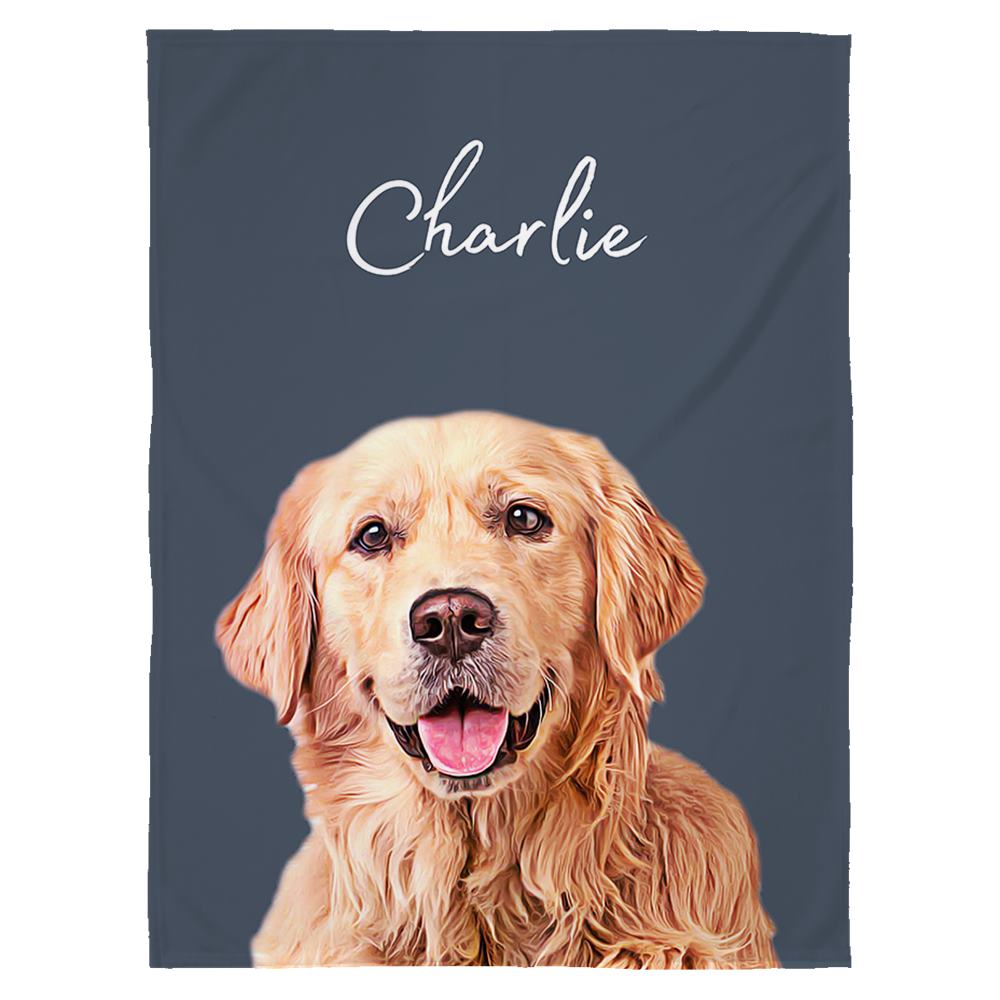 Custom Pet Blanket Using Pet Photo + Name Custom Dog Blanket Personalized Dog Blankets Cat Picture Blanket Pet Photo Blanket Dog Dad Gift