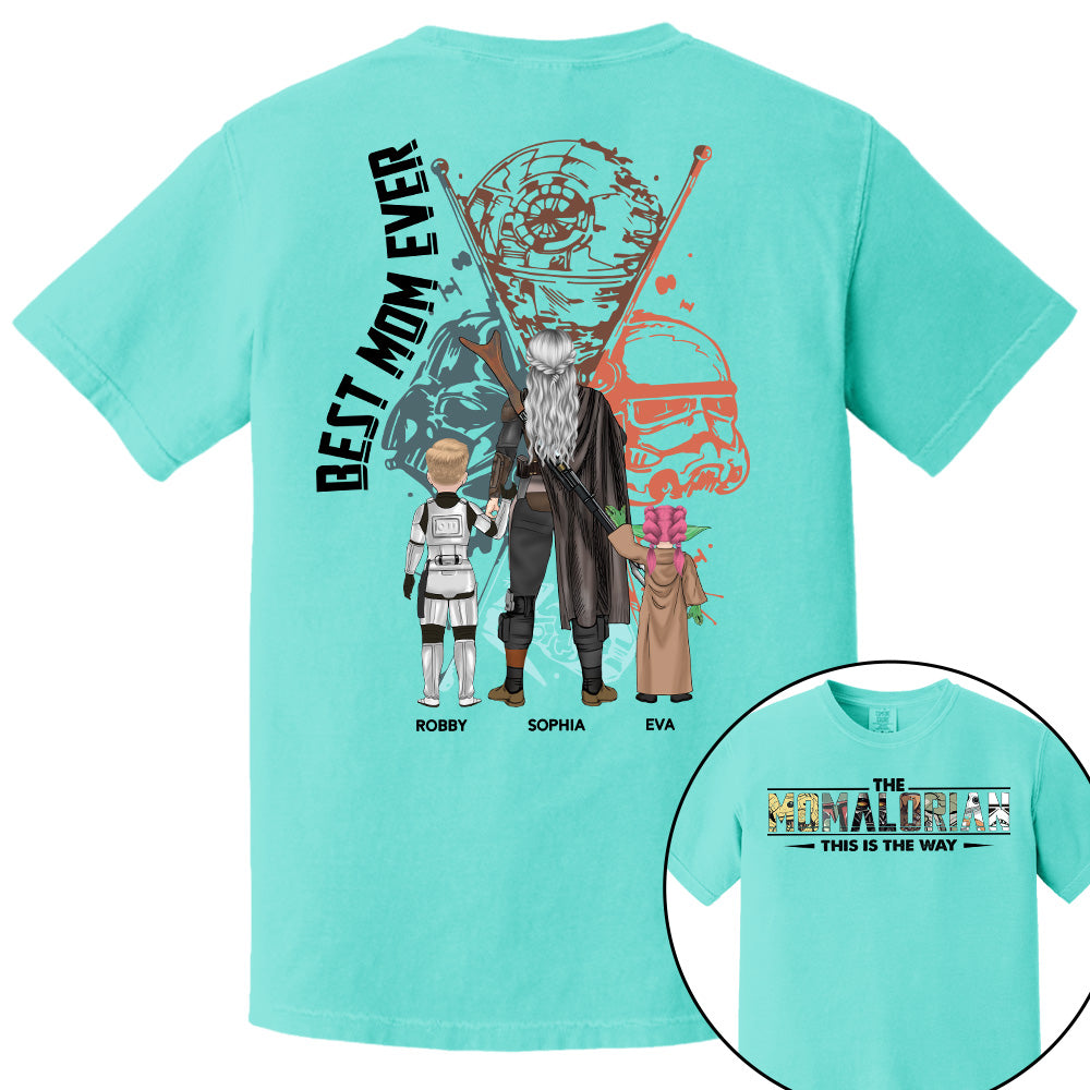 Best Mom Ever - The Momalorian Personalized Shirt Gift For Mom - Custom Mother's Day Gift 2025 vr2 Pt99