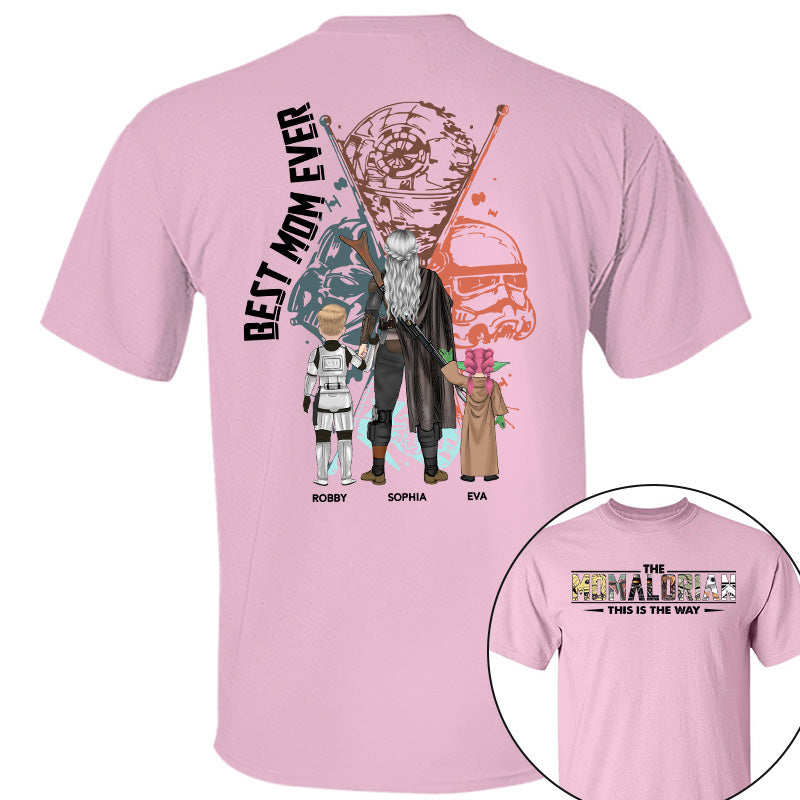 Best Mom Ever - The Momalorian Personalized Shirt Gift For Mom - Custom Mother's Day Gift 2025 vr2 Pt99