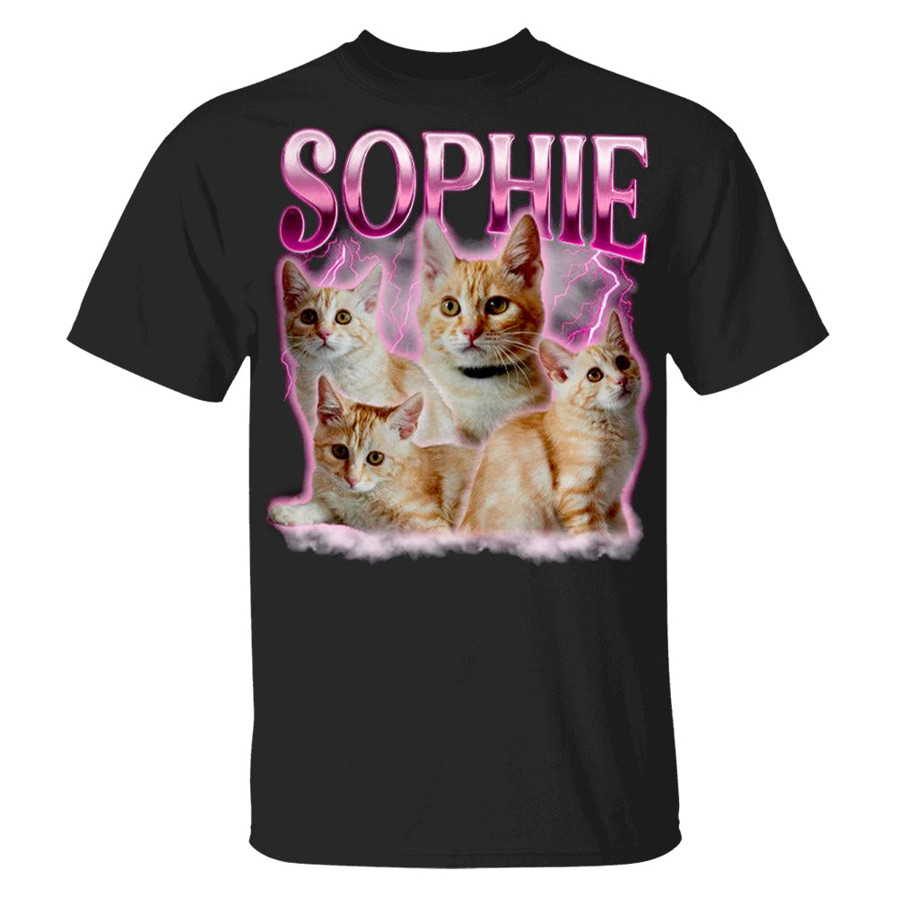Live Preview Custom Your Pets Tee, Retro Vintage Portrait Bootleg Shirt