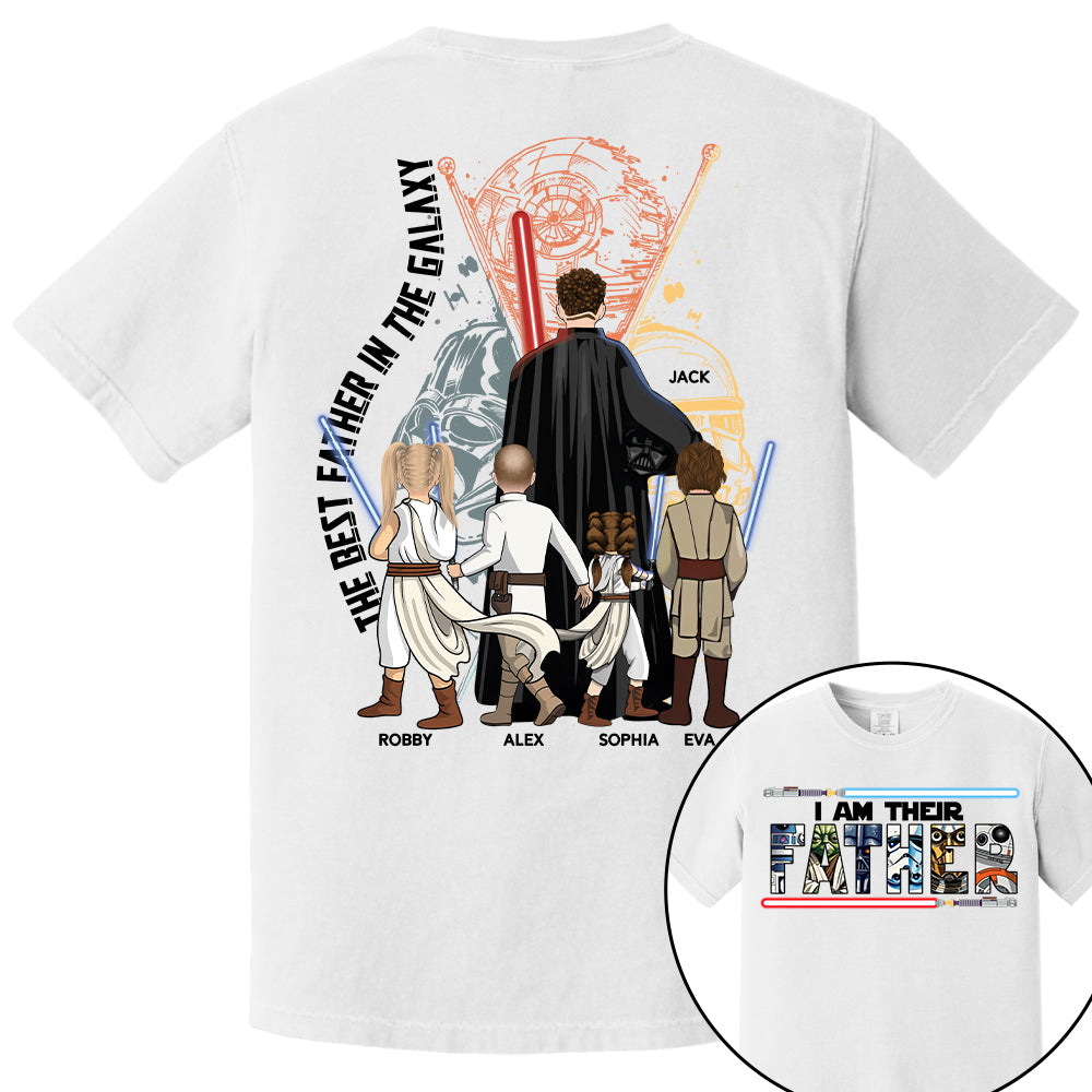 Custom Father's Day Shirt with Kids Name, I Am Their Father Custom Tee, Best Dad Ever Gift Shirt Nh00
