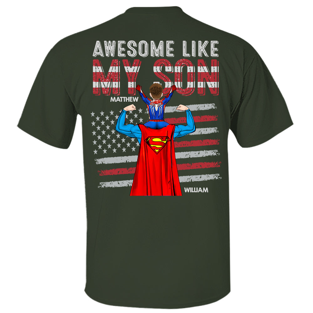 Awesome Like Mine, Personalized Matching Shirts For Dad And Children T1807 Do99