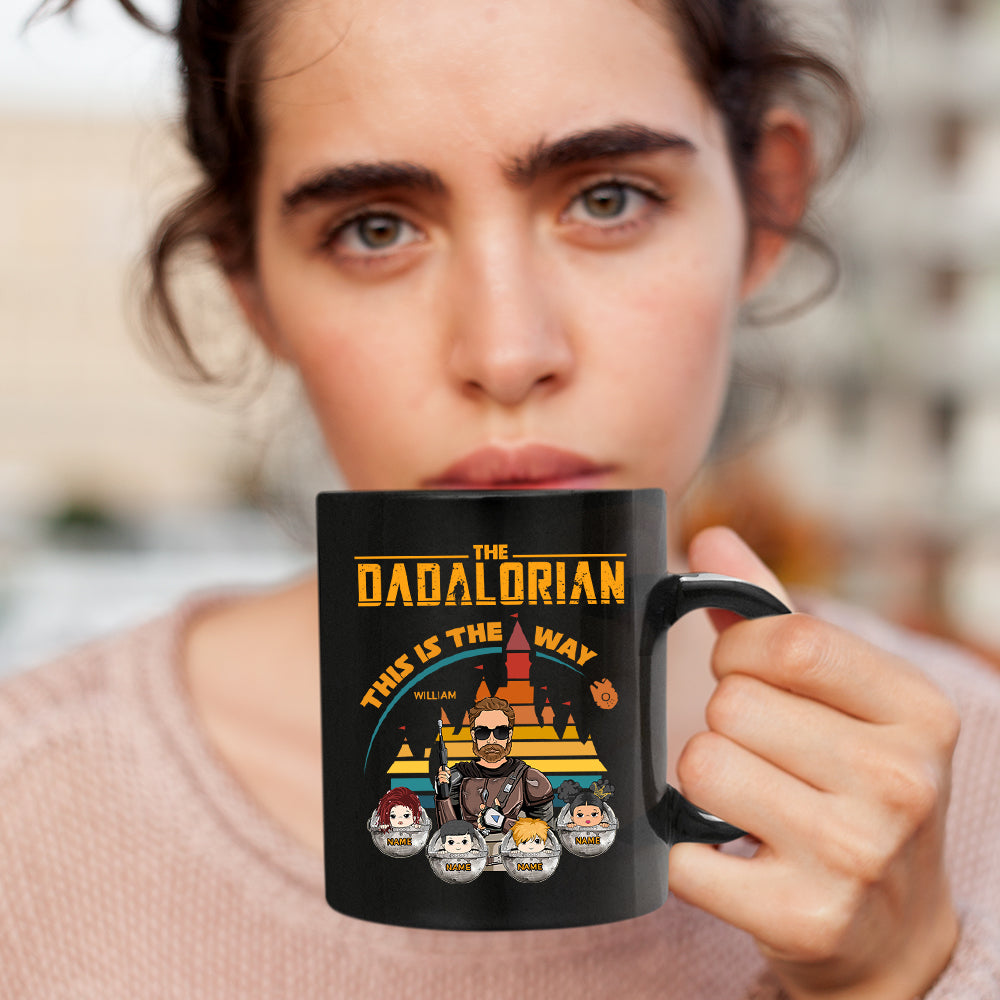 The Dadalorian This Is The Way - Personalized Mug Custom Nickname With Kids Gift For Dad Mom Grandpa Grandma Ph99 Nh00